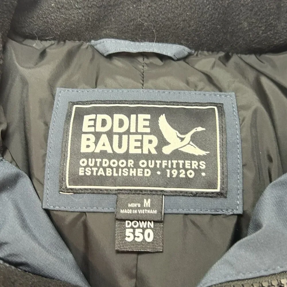 Eddie Bauer Mens Essential 550 Down Puffer Vest Blue Men's Size Medium